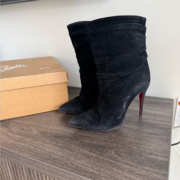 Christian Louboutin Ishtar Boots Black Suede 36 - Picture 1 of 13